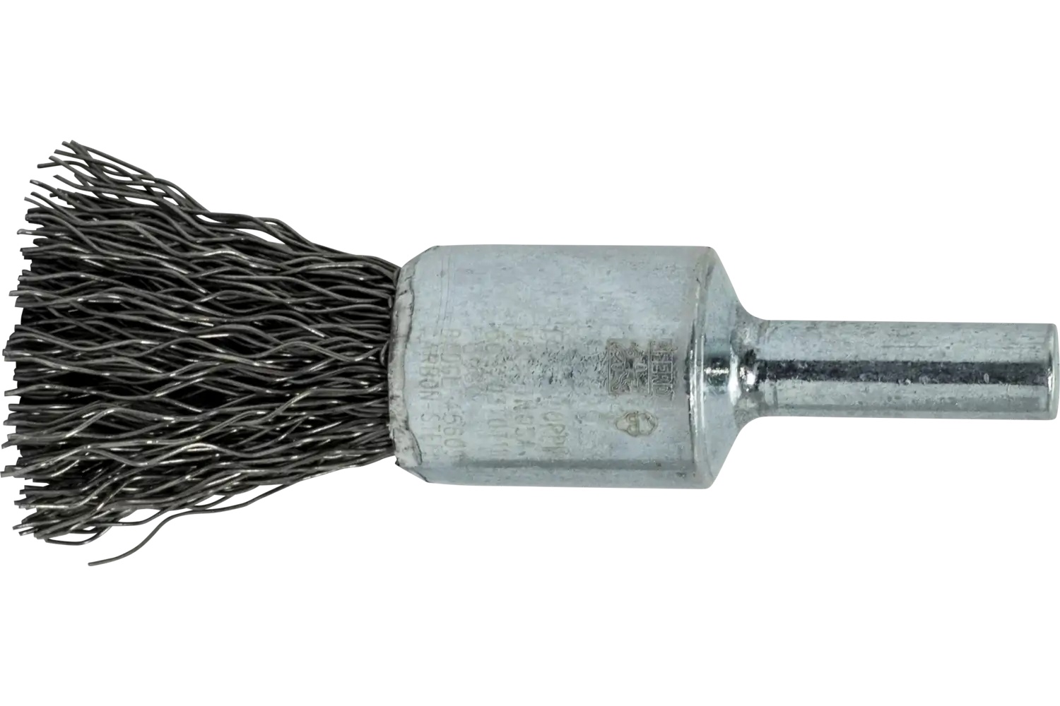 Show details for Pferd Crimped Wire End Brush 1/2" Dia. .014 Carbon Steel 1/4" Shank Picture of Pferd Crimped Wire End Brush 1/2" Dia. .014 Carbon Steel 1/4" Shank